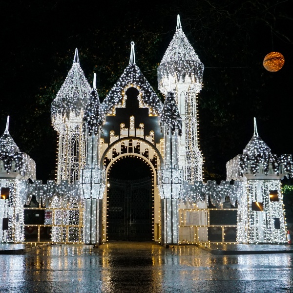 Castelo visitável luminoso